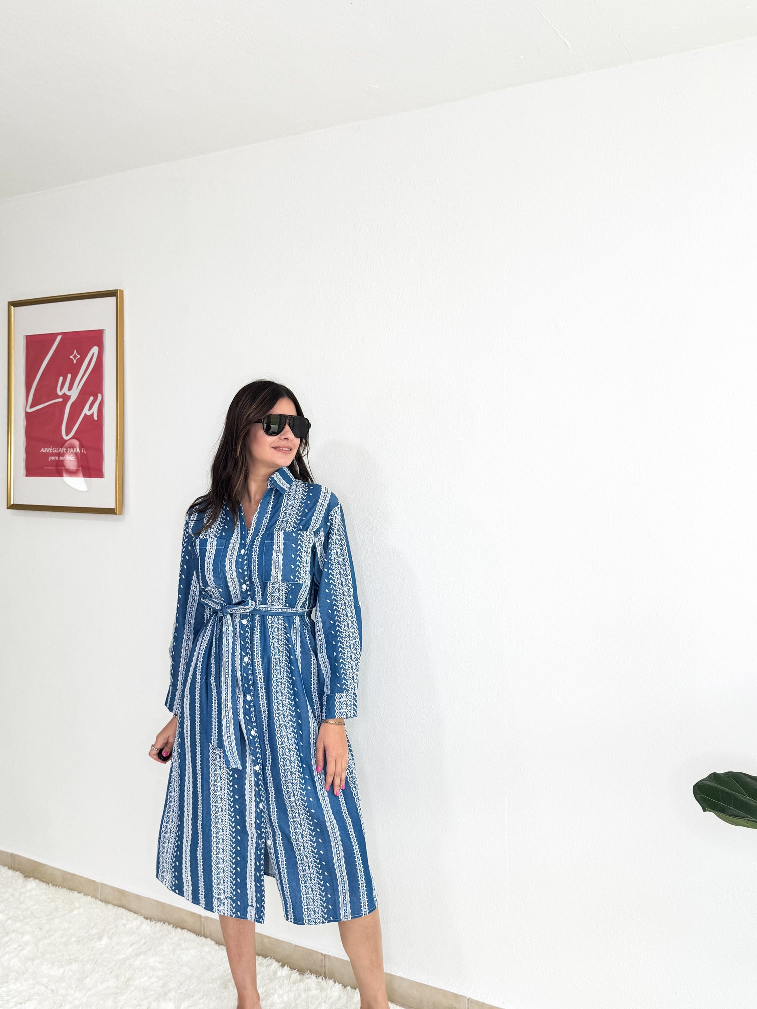 Blue Shirt Dress