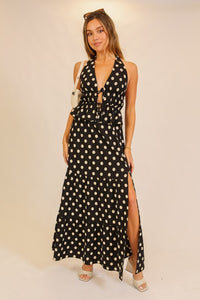Polka Dot Halter Skirt Set