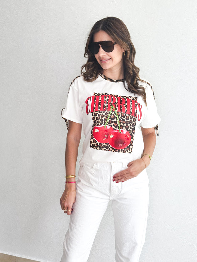 Cherry Animal Print T-Shirt