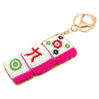 Beaded Bag Charm Keychain