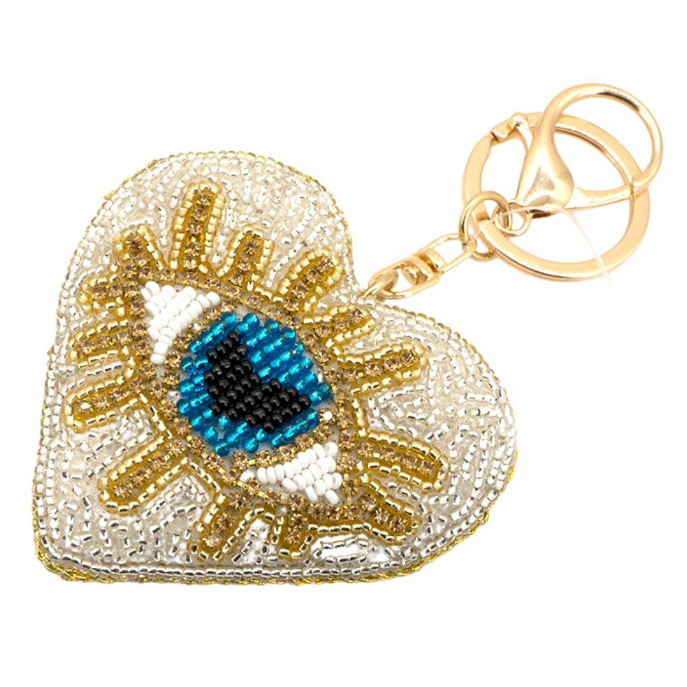 Beaded Bag Charm Keychain