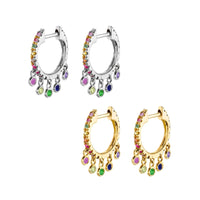 Rainbow Drops Hoops