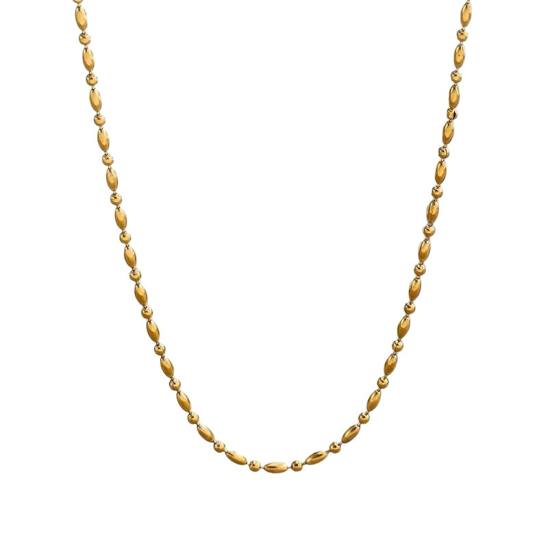 Luxe Beaded Chain Necklace